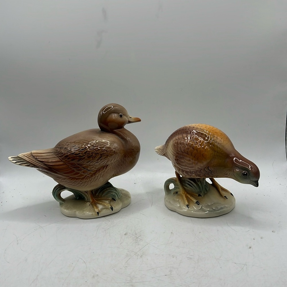 Vintage Brad Keeler MCM Birds Bundle Set Decor Figurines Art Brown Collectible